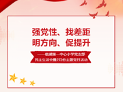 【党建引领】强党性、找差距、明方向、促提升——临湖第一中心小学党支部民主生活会暨2月份主题党日活动